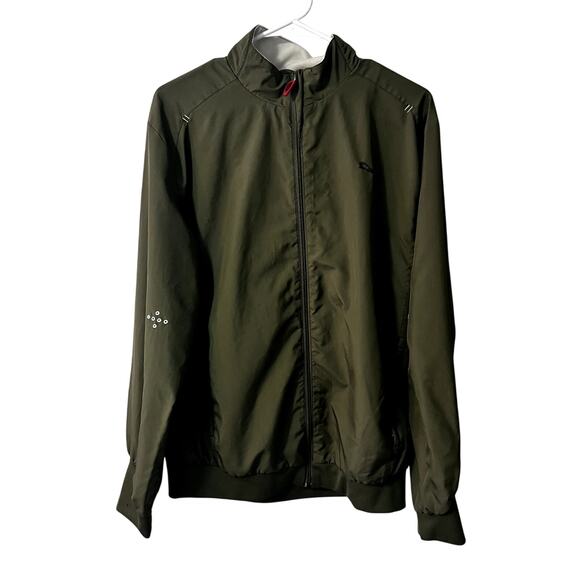 Puma Men’s Windbreaker Jacket Green Medium Athletic Running Zip-Up - Picture 1 of 8